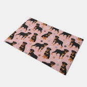 Rottweiler Dog Botten en Paws Doormat Deurmat (Schuin)