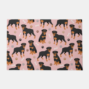 Rottweiler Dog Botten en Paws Doormat Deurmat