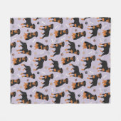 Rottweiler Dog Botten en Paws Fleece Blanket (Voorkant (Horizontaal))