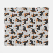 Rottweiler Dog Botten en Paws Fleece Blanket (Voorkant (Horizontaal))