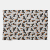Rottweiler Dog-Botten en Paws Kitchen Towel Theedoek (Horizontaal)