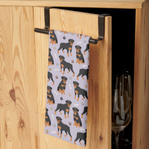 Rottweiler Dog-Botten en Paws Kitchen Towel Theedoek