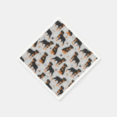 Rottweiler Dog Botten en Paws Napkins Servet (Hoek)