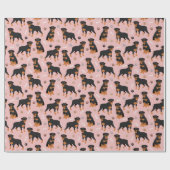 Rottweiler Dog-Botten en poetswerkpapier Cadeaupapier (Vlak)