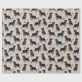 Rottweiler Dog-Botten en poetswerkpapier Cadeaupapier (Vlak)
