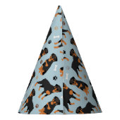 Rottweiler Dog-Botten en -poten Feesthoedjes (Achterkant)