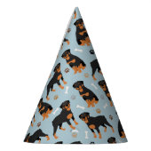 Rottweiler Dog-Botten en -poten Feesthoedjes (Links)