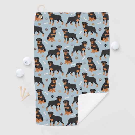 Rottweiler Dog-Botten en -poten Golfhanddoek (Insitu)