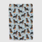 Rottweiler Dog-Botten en -poten Golfhanddoek (Voorkant)
