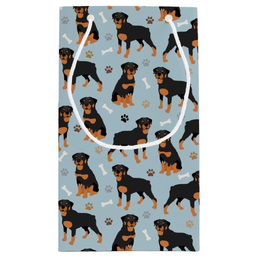Rottweiler Dog-Botten en -poten Klein Cadeauzakje (Achterkant)