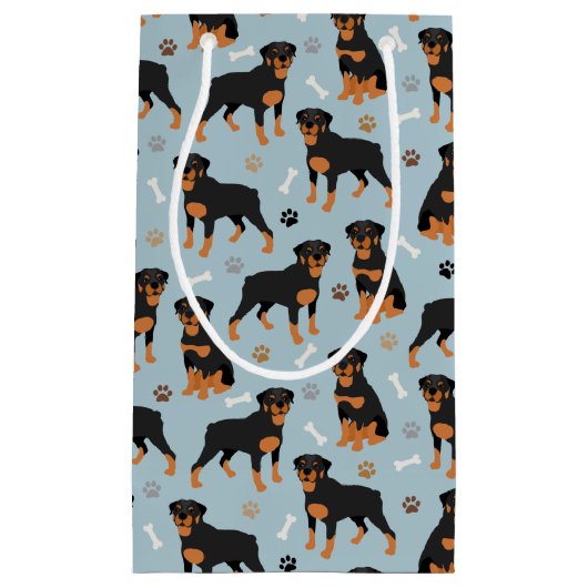 Rottweiler Dog-Botten en -poten Klein Cadeauzakje (Voorkant)