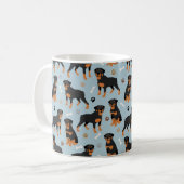 Rottweiler Dog-Botten en -poten Koffiemok (Voorkant links)