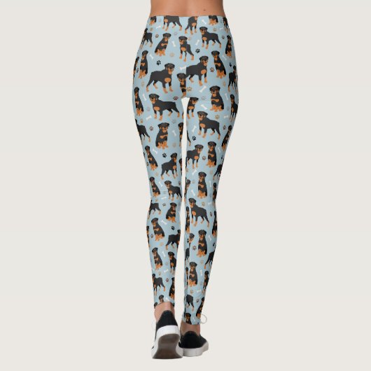 Rottweiler Dog-Botten en -poten Leggings (Achterkant)
