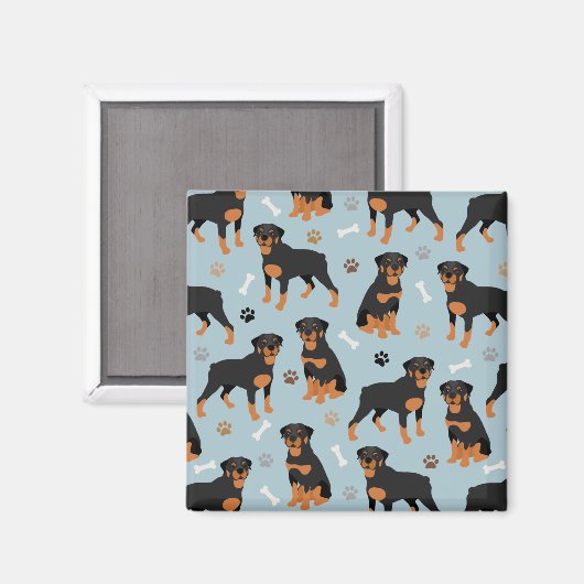 Rottweiler Dog-Botten en -poten Magneet (Voorkant / Achterkant)