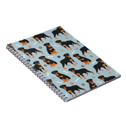 Rottweiler Dog-Botten en -poten Notitieboek (Rechterzijde)