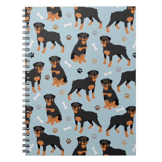 Rottweiler Dog-Botten en -poten Notitieboek (Voorkant)
