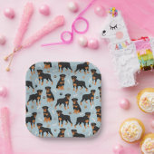 Rottweiler Dog-Botten en -poten Papieren Bordje (Feest)