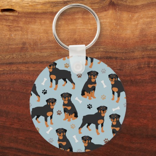 Rottweiler Dog-Botten en -poten Sleutelhanger (Voorkant)