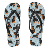 Rottweiler Dog-Botten en -poten Teenslippers (Voetbed)