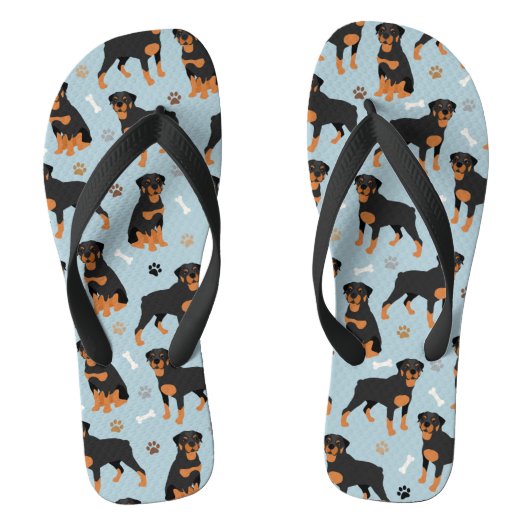 Rottweiler Dog-Botten en -poten Teenslippers (Voetbed)