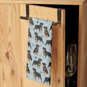 Rottweiler Dog-Botten en -poten Theedoek