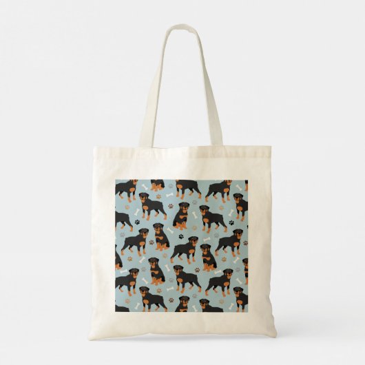 Rottweiler Dog-Botten en -poten Tote Bag (Achterkant)