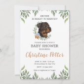 Rottweiler Dog Boy Boho Greenery Baby shower Kaart (Voorkant)