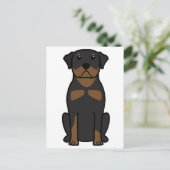 Rottweiler Dog Cartoon Briefkaart (Staand voorkant)