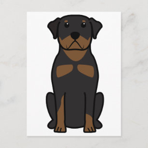 Rottweiler Dog Cartoon Briefkaart