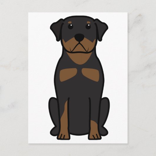 Rottweiler Dog Cartoon Briefkaart (Voorkant)