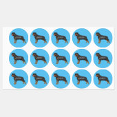 Rottweiler dog cartoon illustration  labels (Vel)
