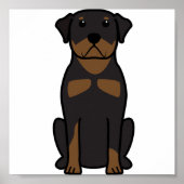 Rottweiler Dog Cartoon Poster (Voorkant)