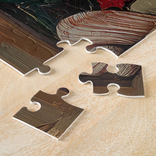 Rottweiler Dog Christmas Beach Legpuzzel (Zijkant)