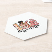 Rottweiler Dog Coffee Lover Dog Mam Valentijnsdag Kartonnen Onderzetters (Schuin)