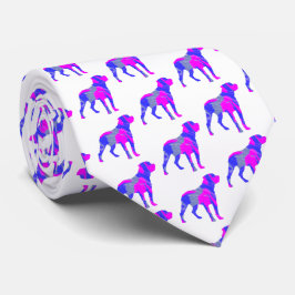 Rottweiler Dog Cute Pink Silhouette White Neck Stropdas