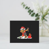 Rottweiler Dog Dabbing Funny Kerstcadeau Aankondigingskaart (Staand voorkant)