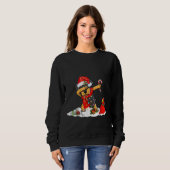 Rottweiler Dog Dabbing Funny Kerstcadeau Trui (Voorkant volledig)