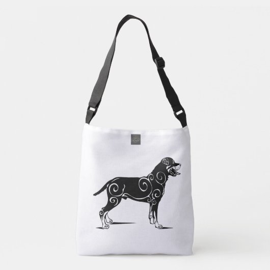 Rottweiler Dog Design Crossbody Tas (Achterkant)