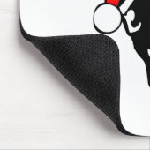 Rottweiler Dog draagt een rode kerstkerstkerstkers Muismat (Hoek)