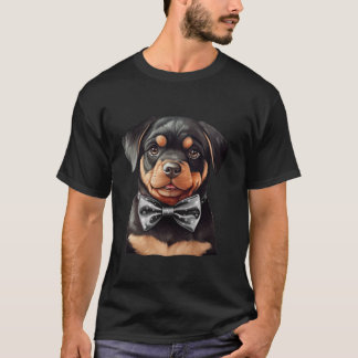 Rottweiler Dog Dragen Bow Stropdas Zwart Neckwear T-shirt