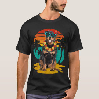 Rottweiler Dog Dragen Zonnebril Hawaii S T-shirt