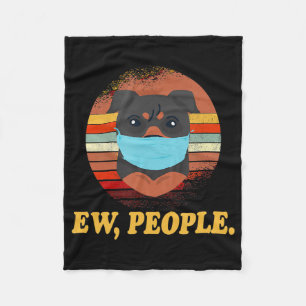ROTTWEILER Dog Ew Mensen die een gezichtsmasker dr Fleece Deken