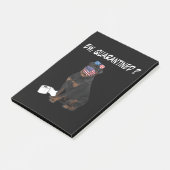 Rottweiler Dog Ew Quarantined Dog die een gezicht Post-it® Notes (Schuin)