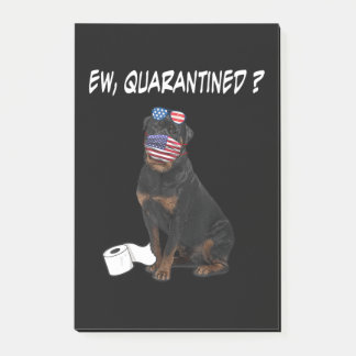 Rottweiler Dog Ew Quarantined Dog die een gezicht  Post-it® Notes