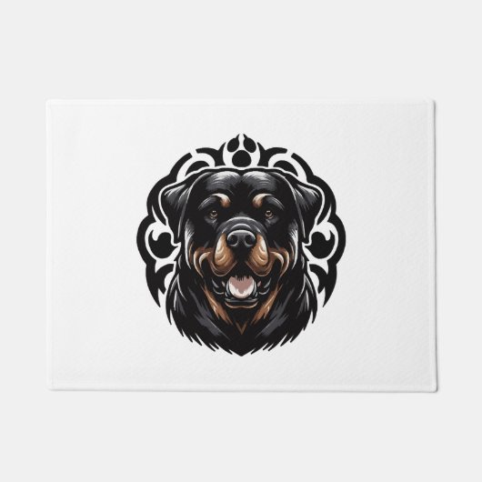 Rottweiler Dog Face Deurmat (Voorkant)