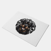 Rottweiler Dog Face Deurmat (Schuin)