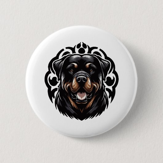 Rottweiler Dog Face Ronde Button 5,7 Cm (Voorkant)