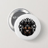 Rottweiler Dog Face Ronde Button 5,7 Cm (Voorkant /achterkant)