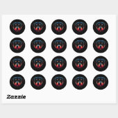 Rottweiler Dog Face Ronde Sticker (Vel)