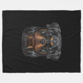 Rottweiler Dog Face Zip Hoodie Fleece Deken (Voorkant (Horizontaal))